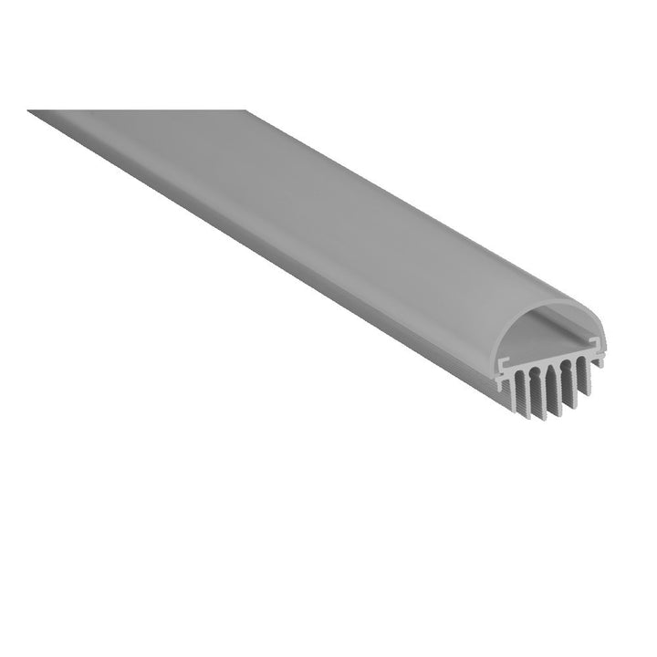 LED Channel - 858ASL - Round, 8 ft - Silver