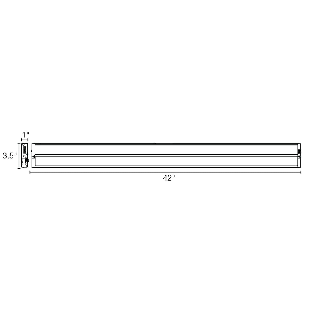 42" Undercabinet Bar w/ USB/USB-C 5-CCT Selectable 18W UNV, 120-277V  - White