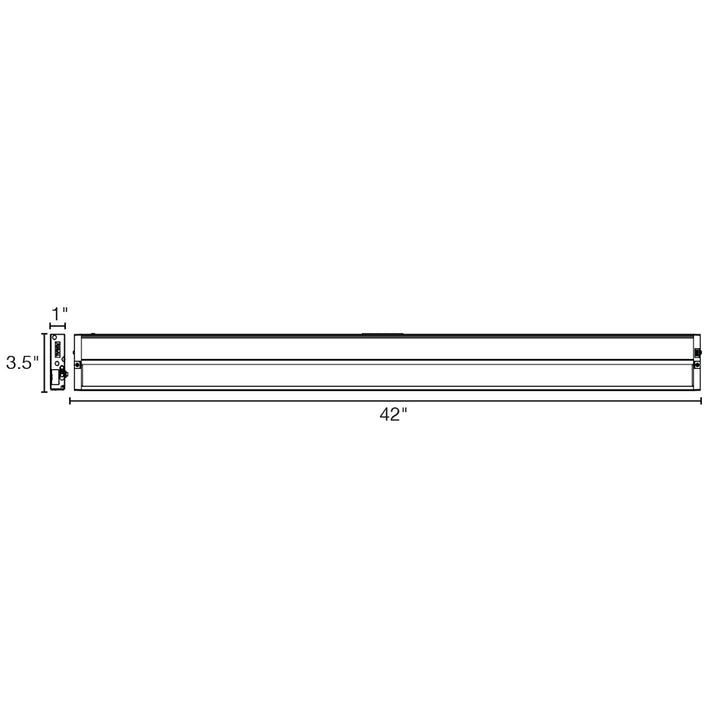 42" Undercabinet Bar w/ USB/USB-C 5-CCT Selectable 18W UNV, 120-277V  - White