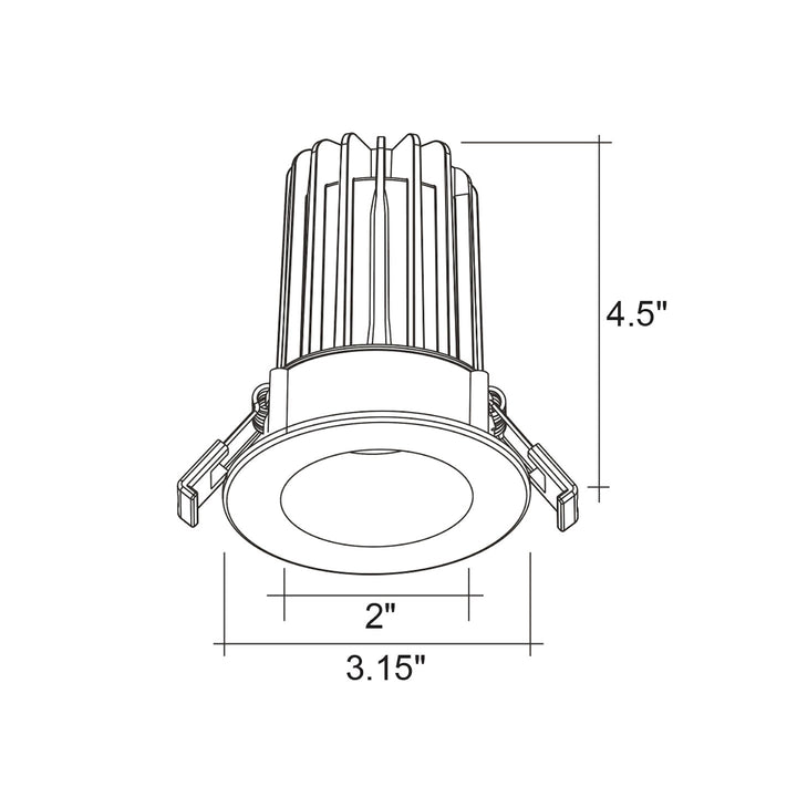 2" Smooth Downlight: SnapTrim-Line 5-CCT Select 15W - White