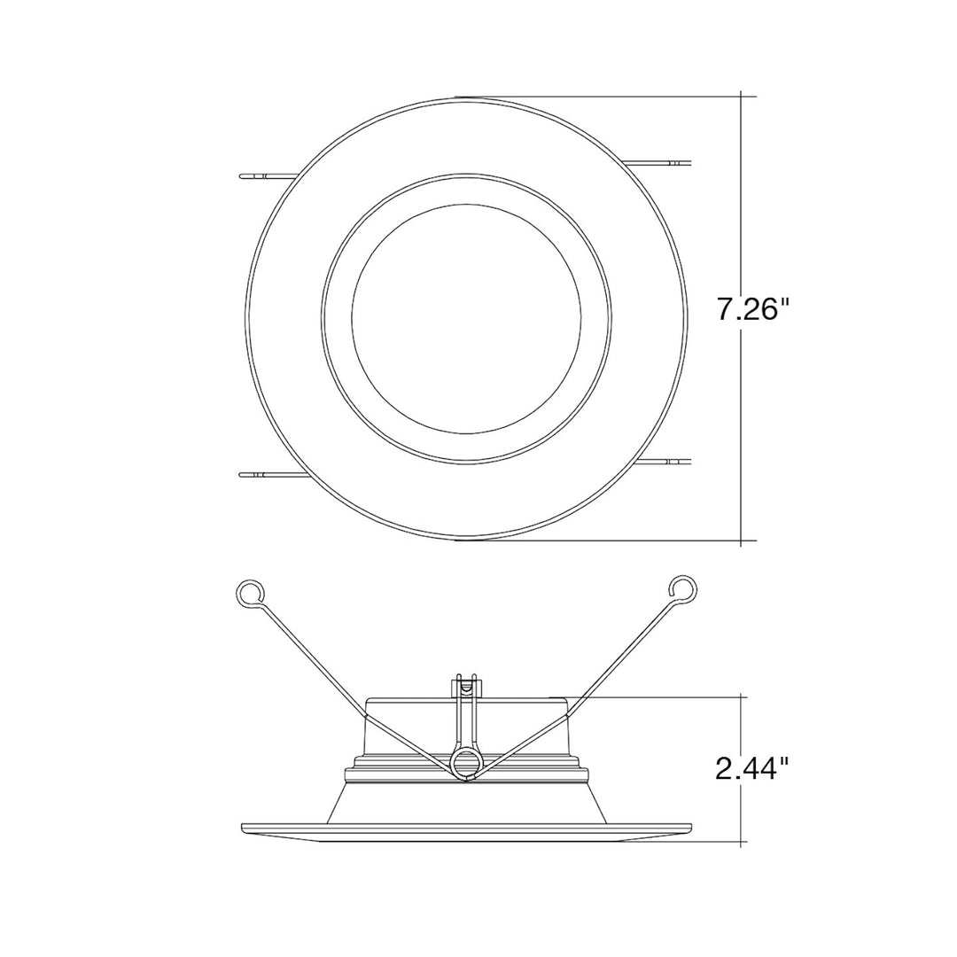 6" EcoValue Round Retrofit Downlight, 15W - White