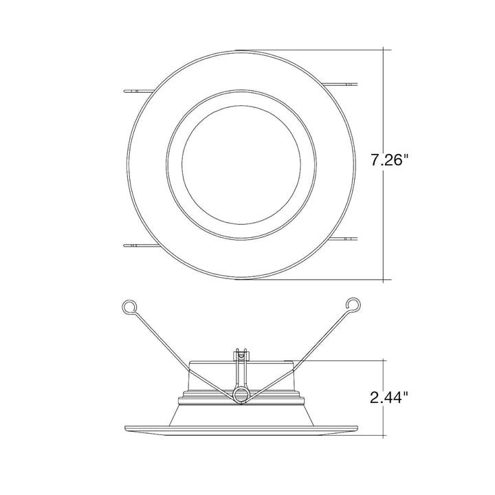 6" EcoValue Round Retrofit Downlight, 15W - White