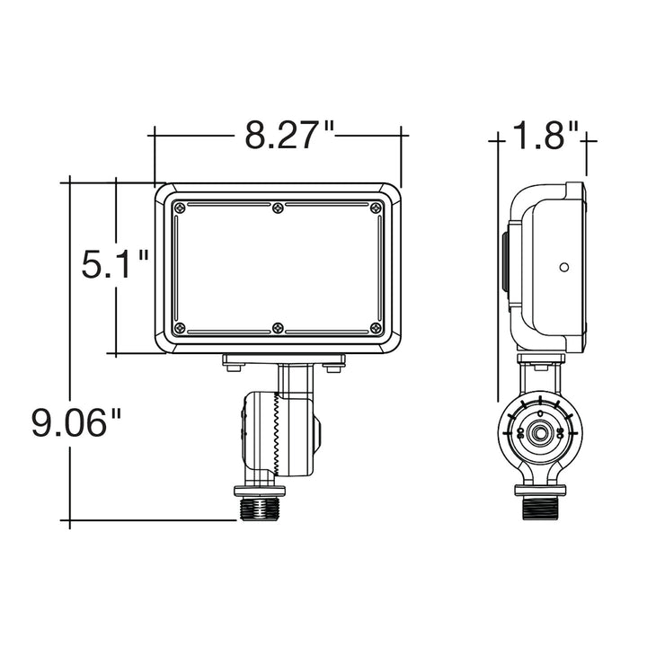 Mini Area Floodlights: XS-Line 3-CCT Selectables 60W/50W/40W - Black