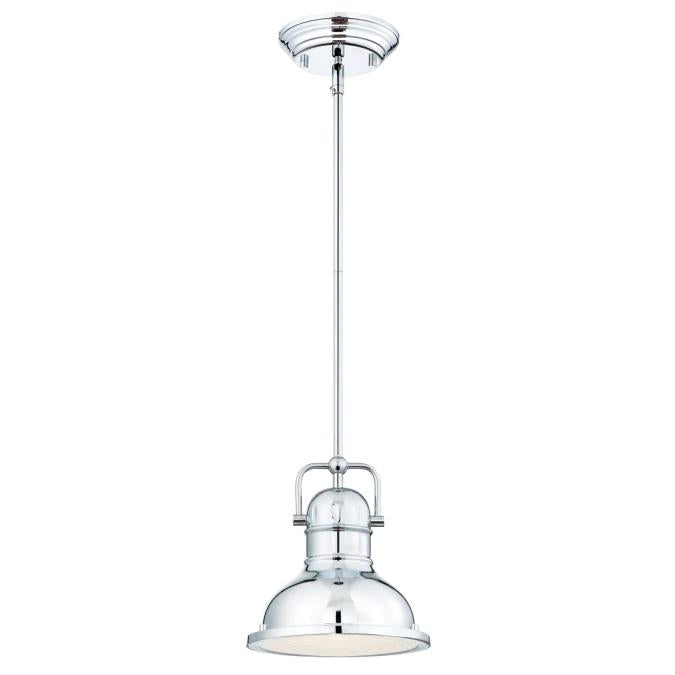 Westinghouse - Boswell Mini Pendant, Base E26 Medium, Integrated - Chrome Finish