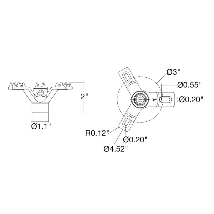 Aluminum 1/2" Surface Mount - Oil Rubbed Bronze