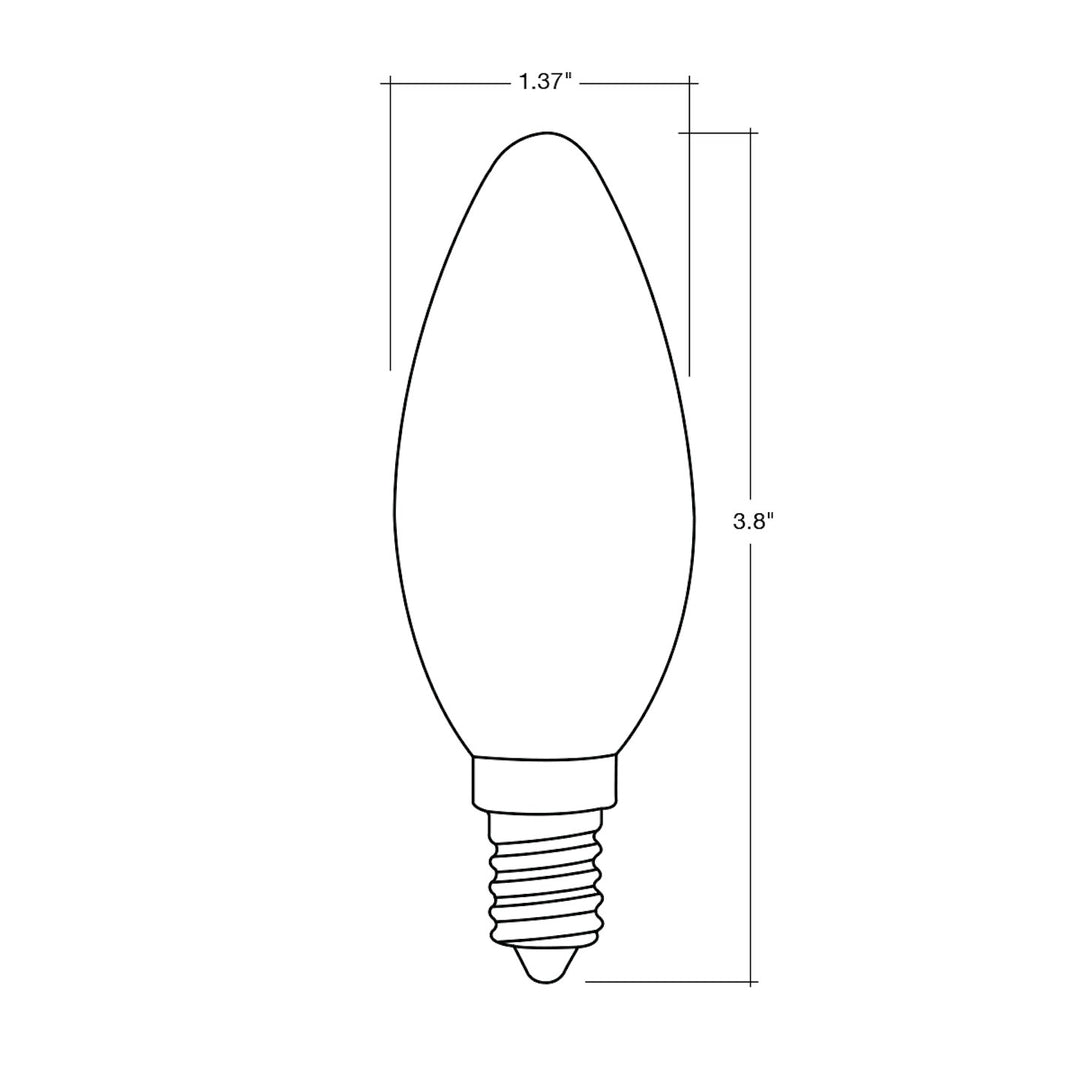 Filament E12 Candle Flame Tip 27k 4W