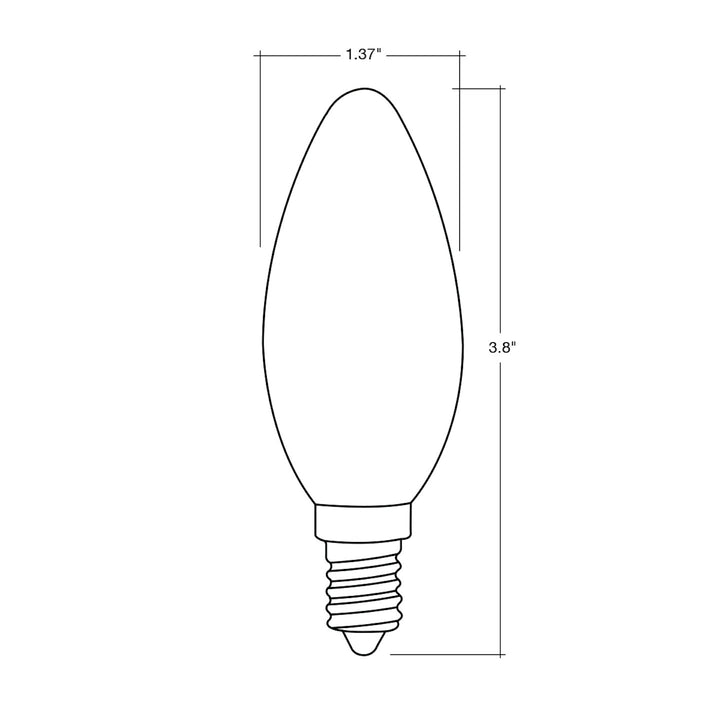 Filament E12 Candle Flame Tip 27k 4W