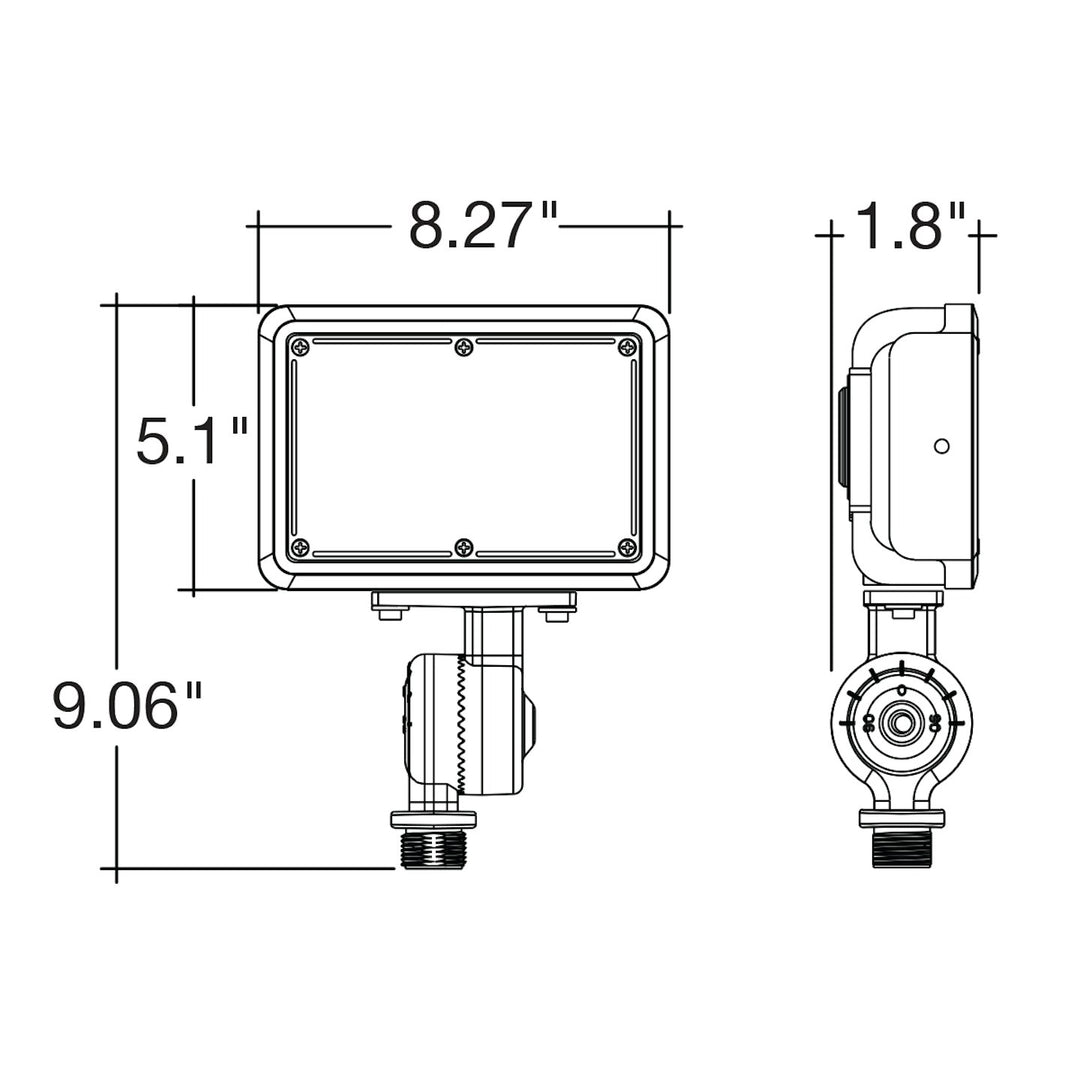 Mini Area Floodlights: XS-Line 3-CCT Selectable 60W/50W/40W - White