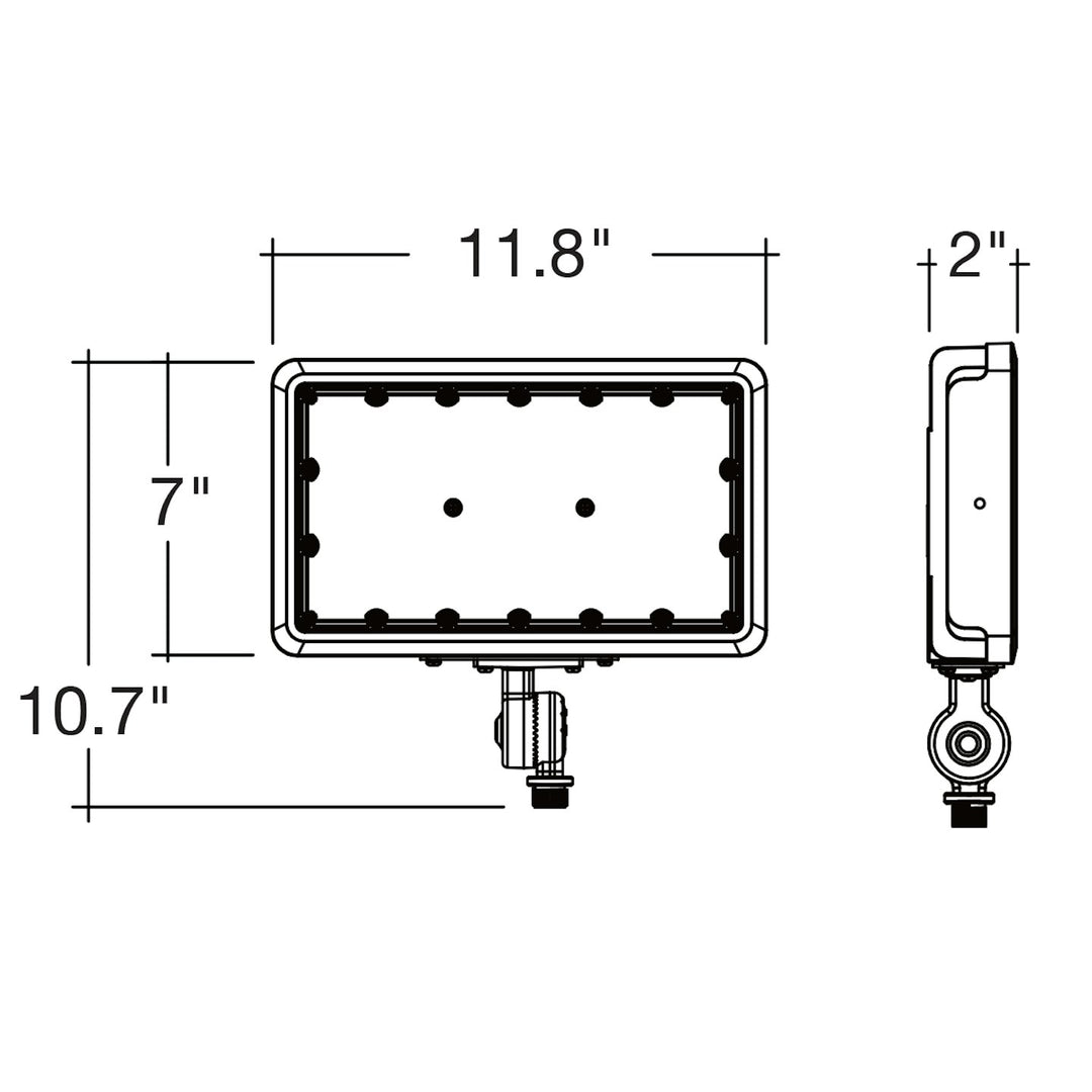 Mini Area Floodlights: XS-Line 3-CCT Selectable 100W/80W/60W - White