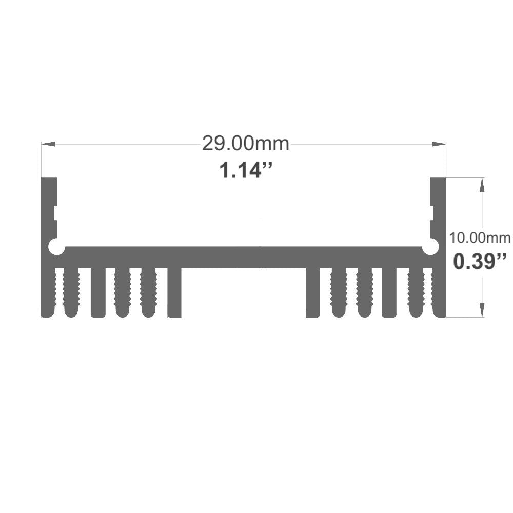 LED Channel - 2147ASL - Square Surface, 8 ft - Silver