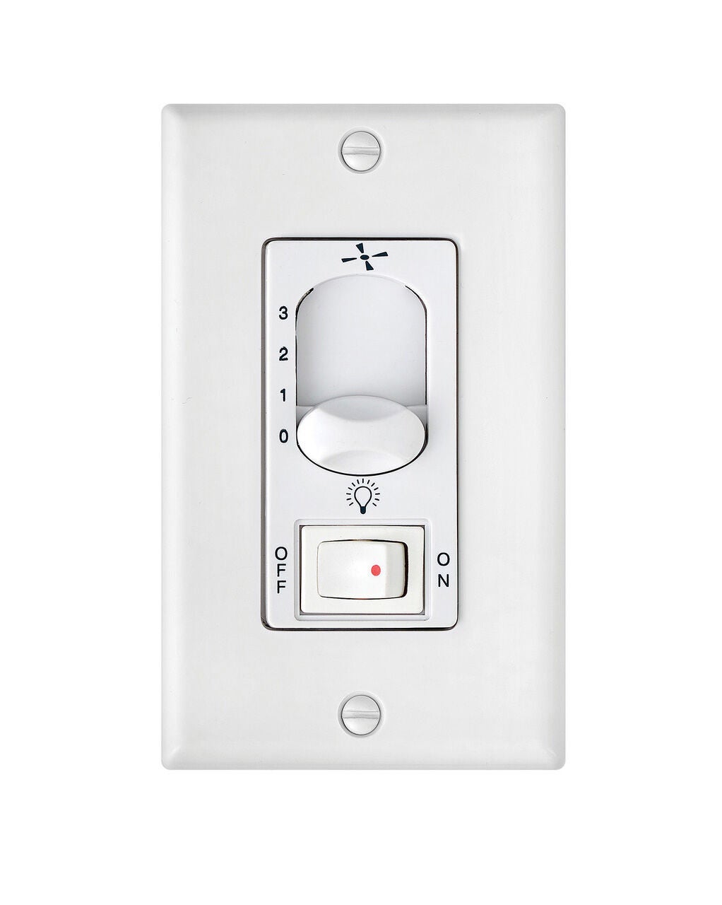 980009FWH - Wall Control 3 Speed On/Off Switch - White