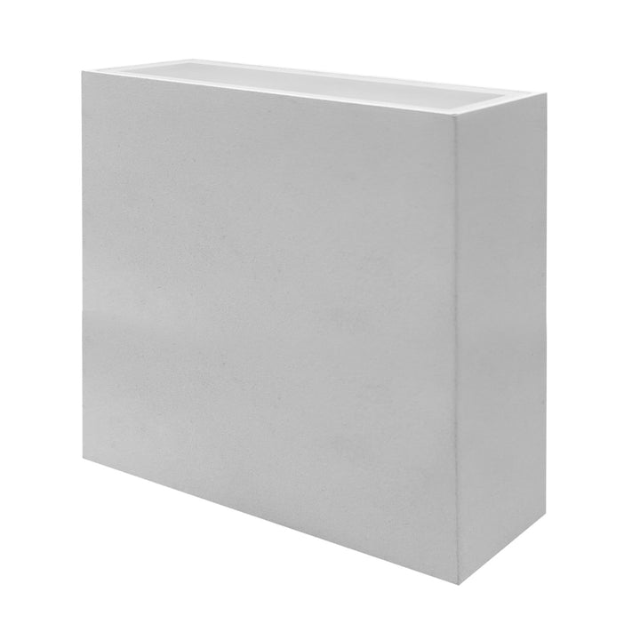 12" Modern Square Sconce Light: M-Line - White