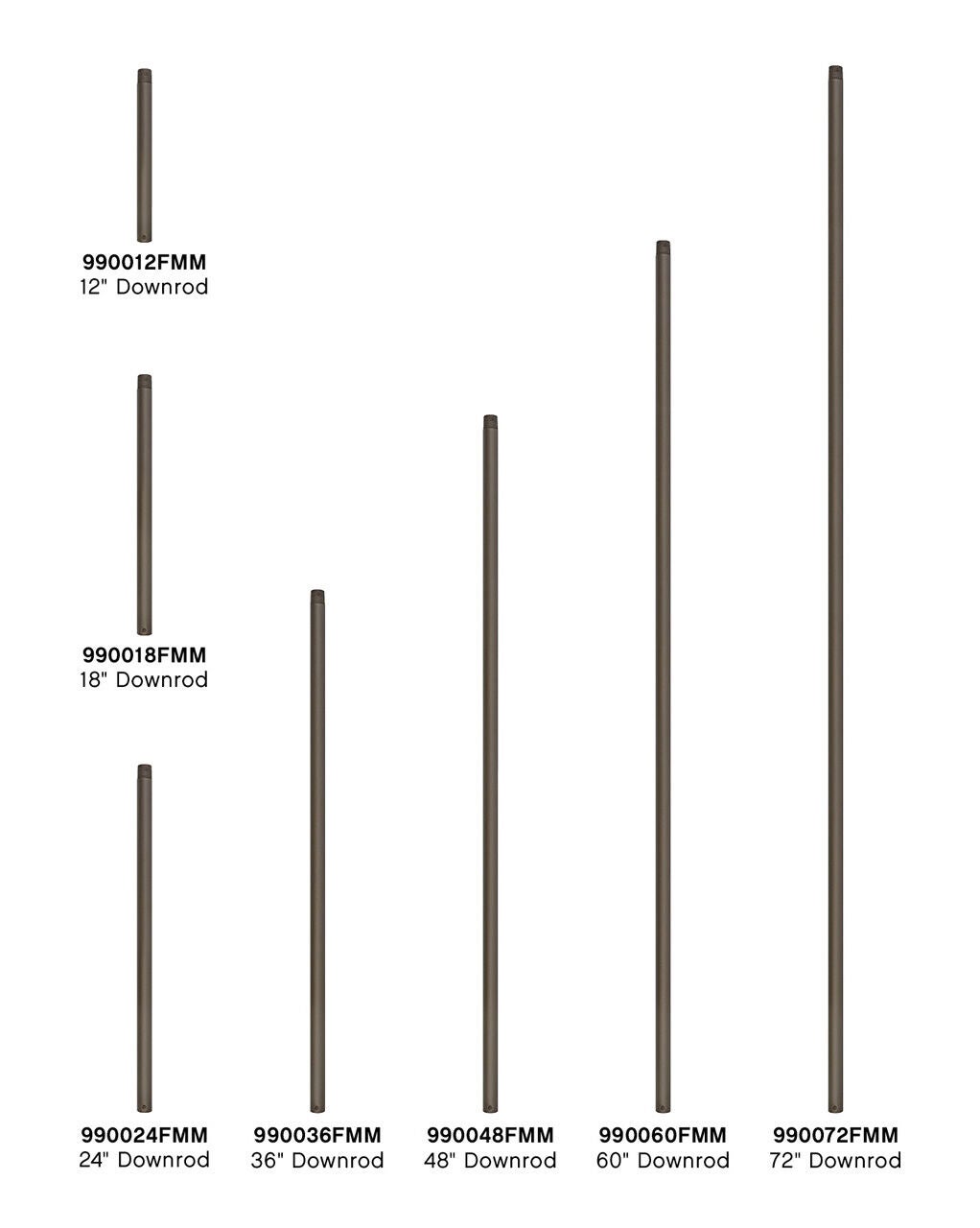 990072FMM - 72" Downrod - Bronzw