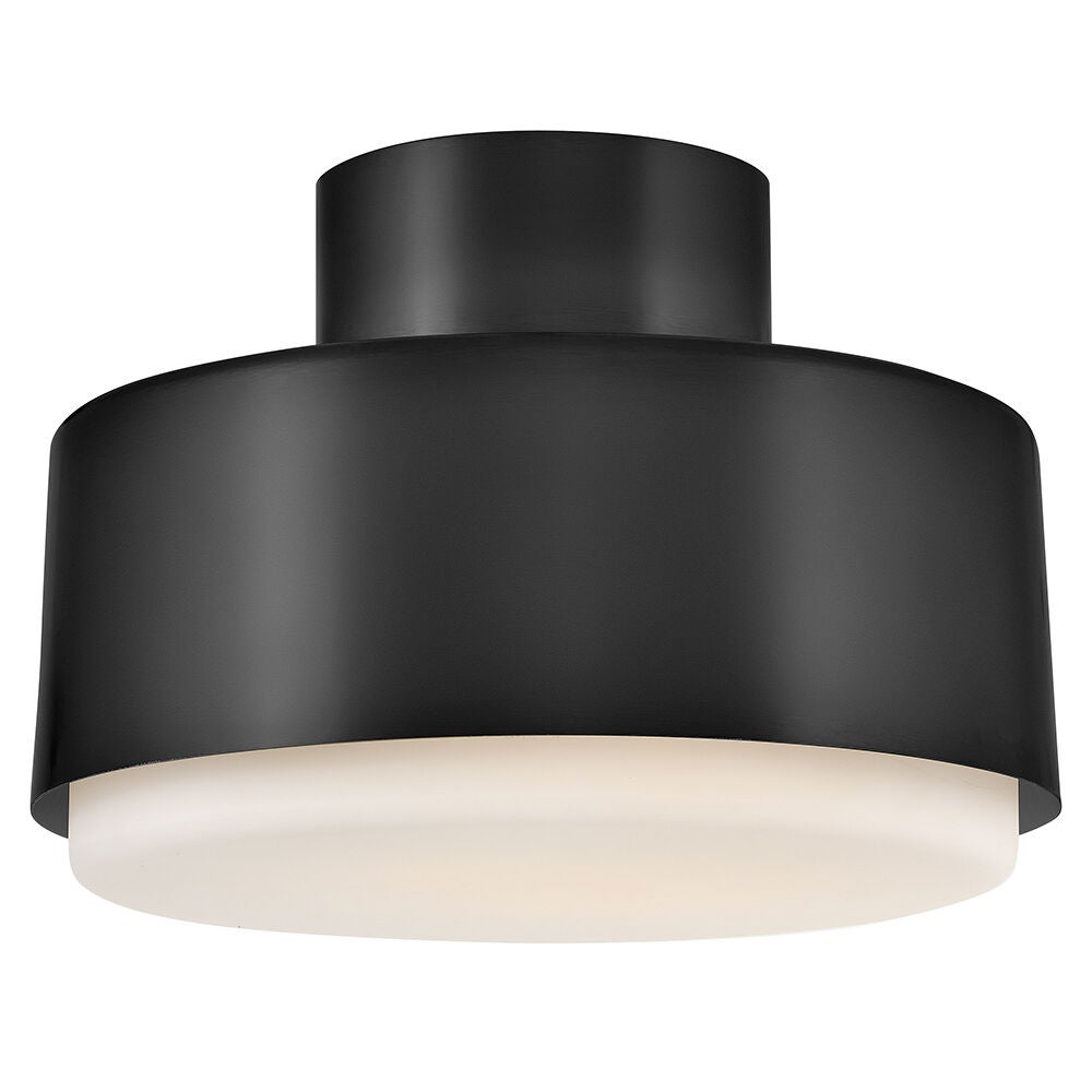 Cedric 30072BK - Small Semi-Flush Mount - Black