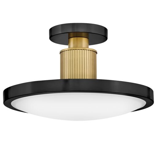 Kieran 47593BK-LCB  Medium Semi-Flush Mount - Black