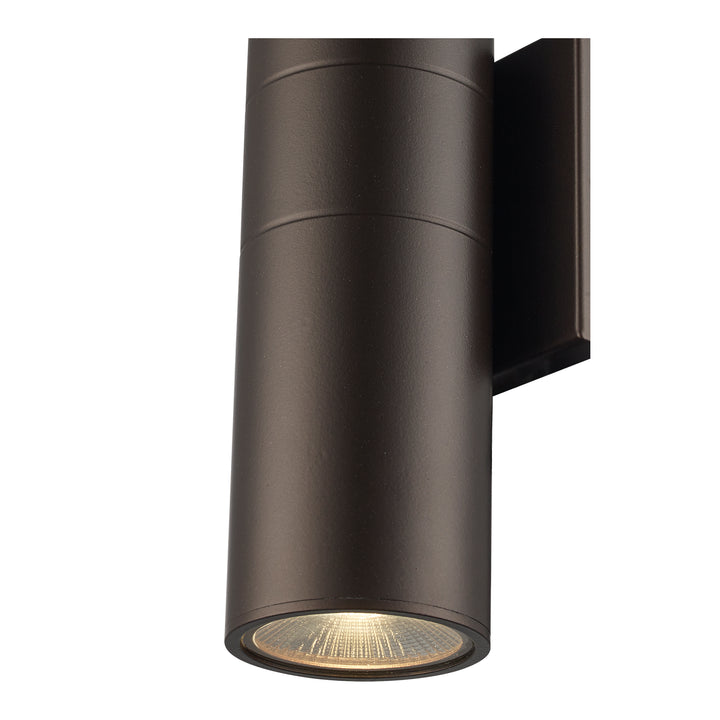 Compact Collection, Tubular/Cylindrical, Outdoor Metal Wall Sconce Light ADA - Bronze