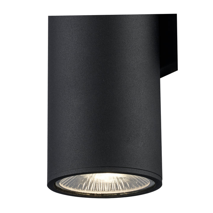 Compact Collection, Tubular/Cylindrical, Outdoor Metal Wall Sconce Light ADA - Black