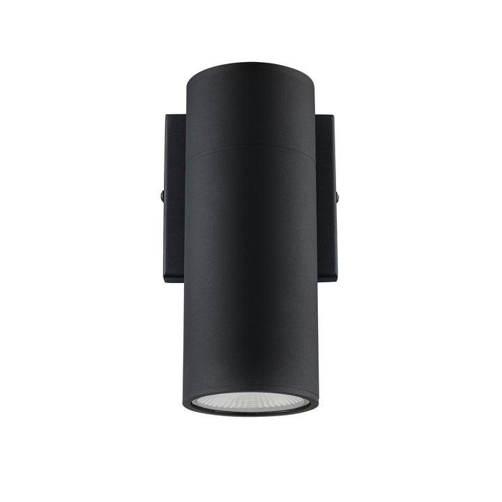 Compact Collection, Tubular/Cylindrical, Outdoor Metal Wall Sconce Light ADA - Black