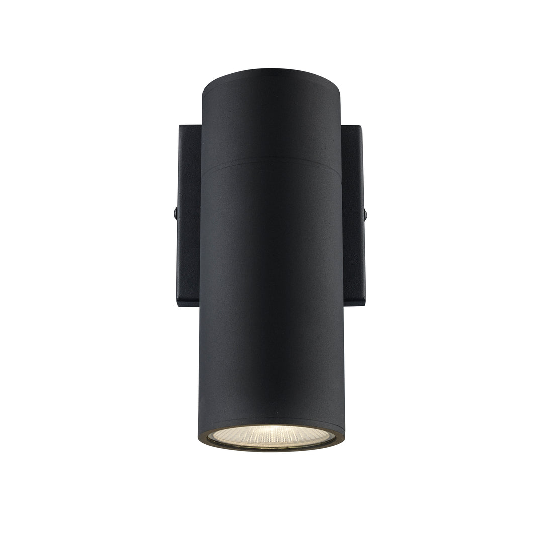 Compact Collection, Tubular/Cylindrical, Outdoor Metal Wall Sconce Light ADA - Black