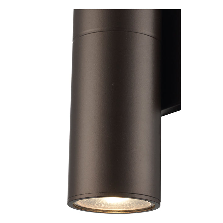 Compact Collection, Tubular/Cylindrical, Outdoor Metal Wall Sconce Light ADA - Bronza