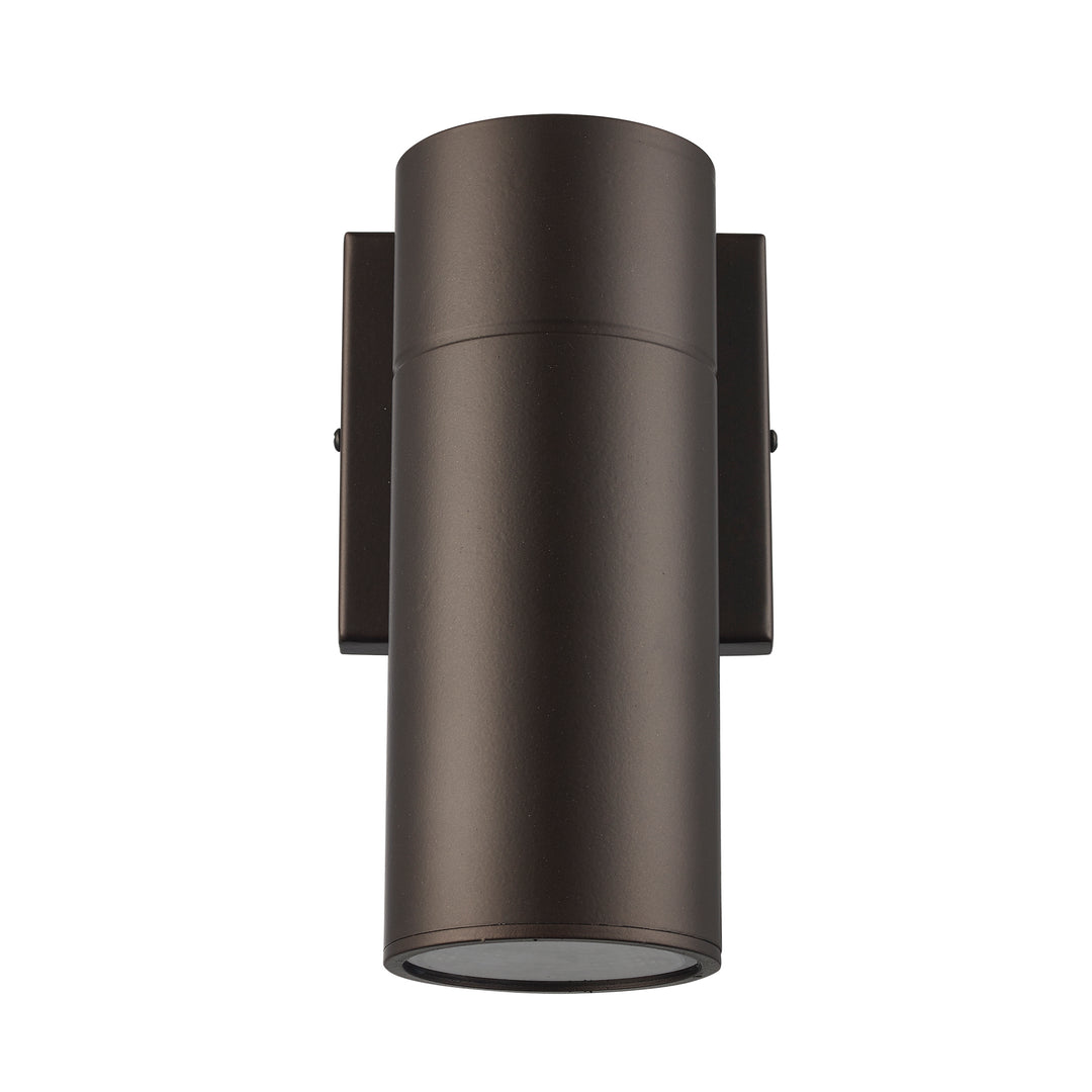 Compact Collection, Tubular/Cylindrical, Outdoor Metal Wall Sconce Light ADA - Bronza