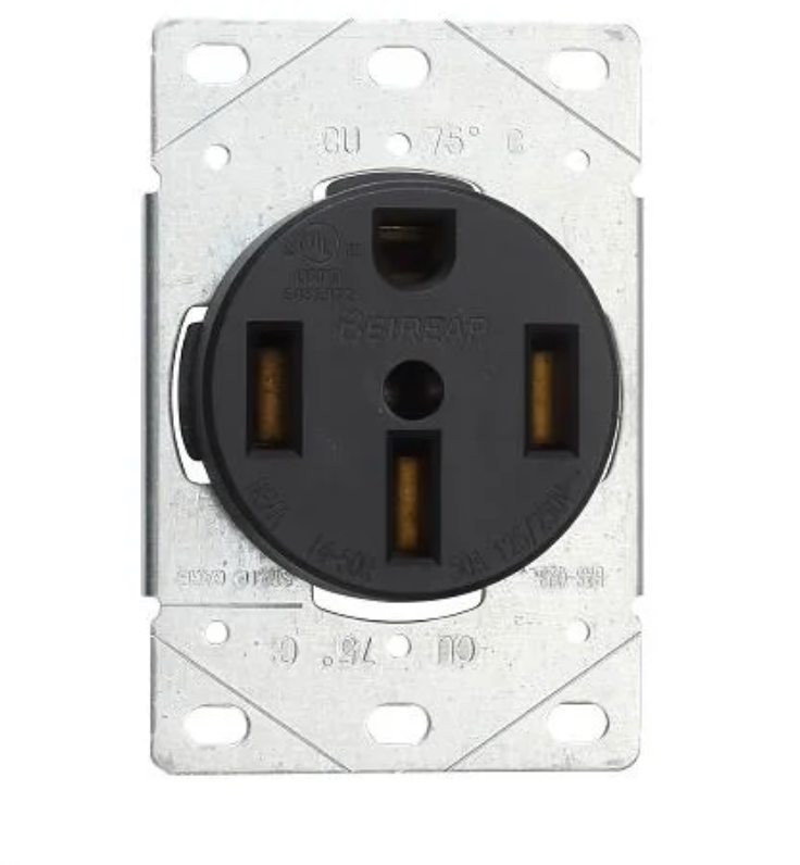 Purelite - 50A 125V/250V Flush Mount Power Outlet, Must purchase carton quantities, 100 pcs per carton