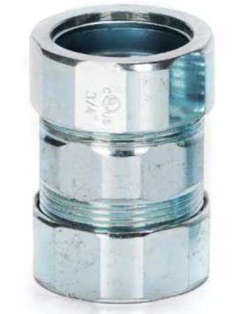 1 INCH Rigid Compression Coupling Steel with Zinc Plated,W/ UL mark, Must purchase carton quantities 80 pcs per carton