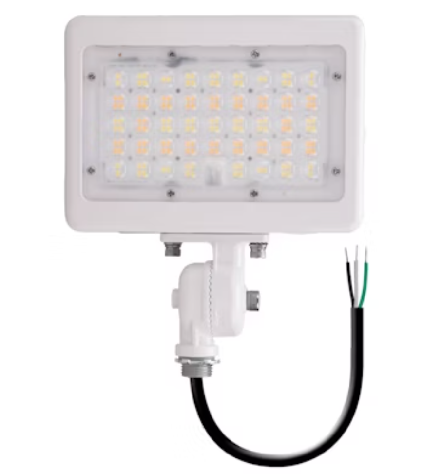 Mini Area Flood Lights: M-Line, 3-CCT & Power Select w/ Photocell 50W/35W - White