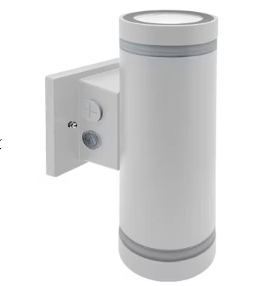 3" Edge-Lit Cylinder Up/Down Light: M-Line, 3-CCT w/ Photocell 30W/20W/10W - White