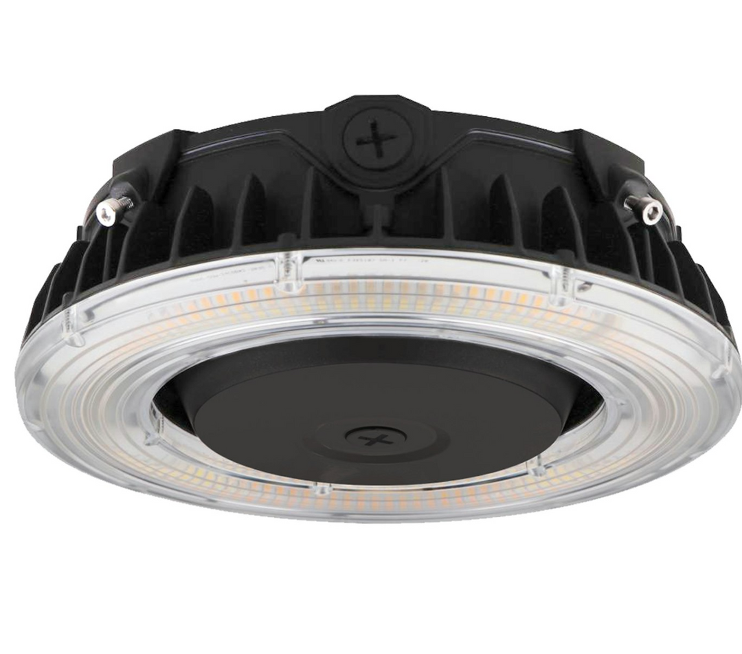 Round Canopy Light: Slim-Line 3-CCT & 5-Power Select 55W/47W/30W/22W - Black