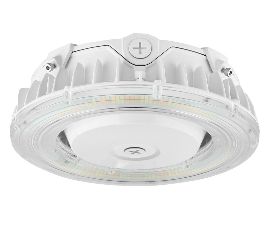 Round Canopy Light: Slim-Line 3-CCT & 5-Power Select 100W/90W/80W/70W/60W - White