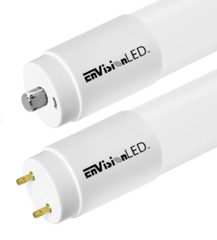 8 FT T8 Glass + PC Coating DUAL FIT Ballast, or AC Direct Double Sided w/ FA8 Single Pin Sockets