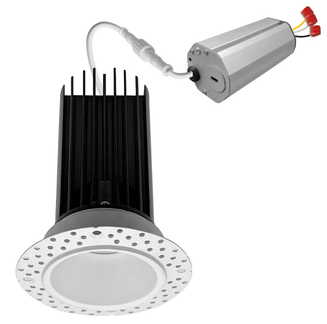 2" Round Downlight: Trimless-Line 5-CCT Selectable 15W - White