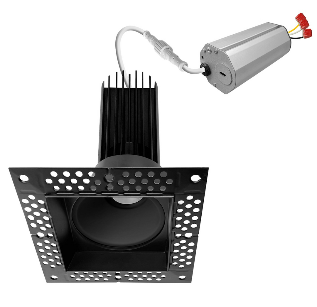 2" Square Downlight: Trimless-Line 5-CCT Selectable - Black