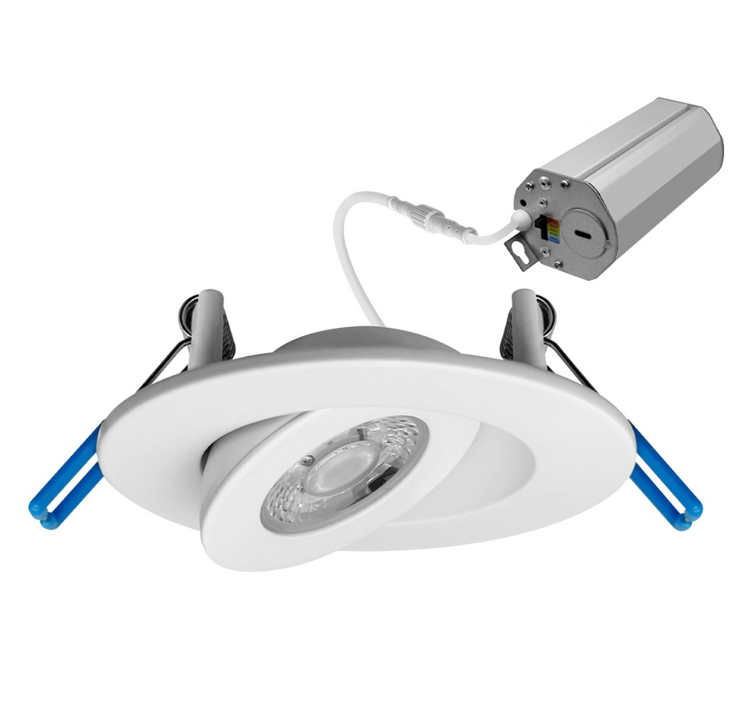 2" Floating Gimbal Canless Downlight 5-CCT Selectable 5W - White