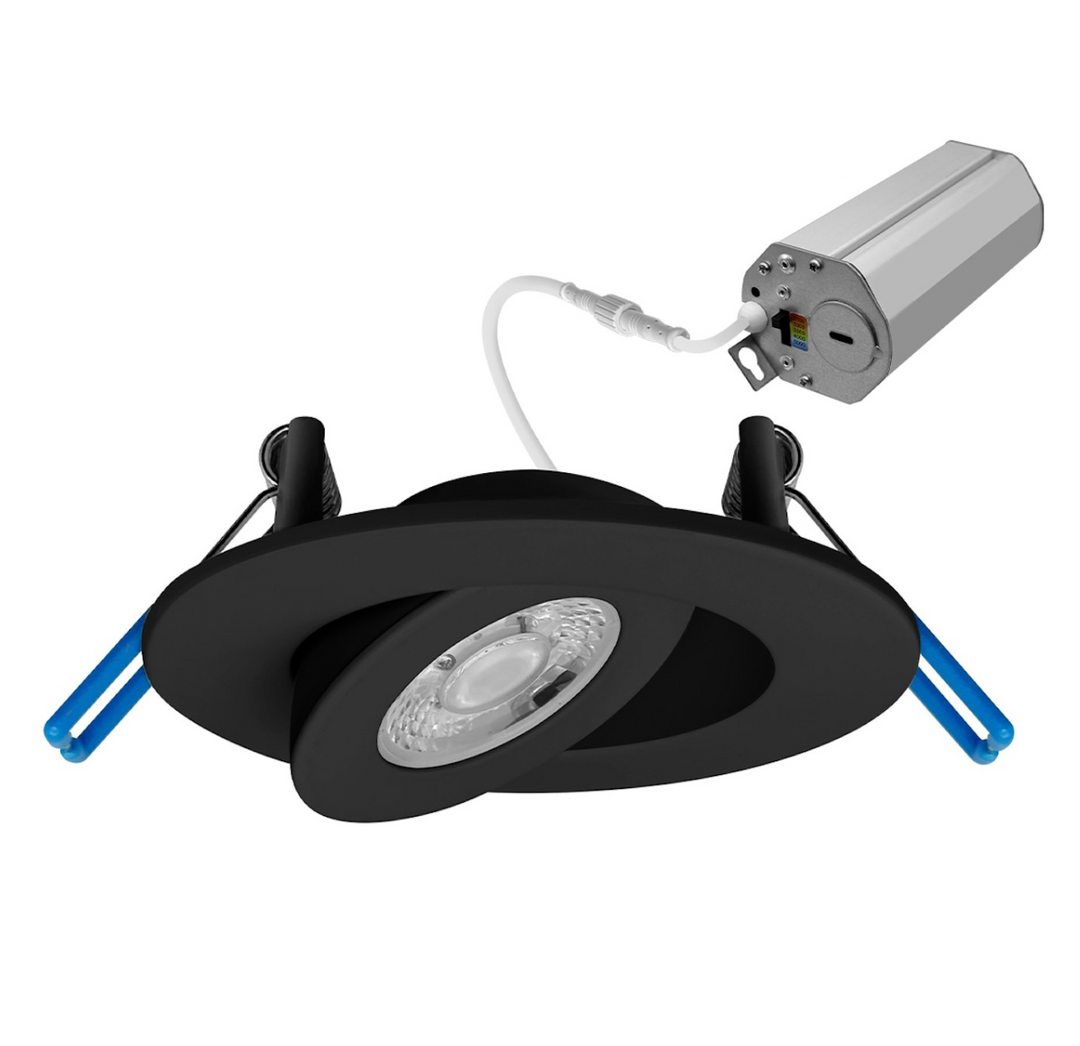 2" Floating Gimbal Canless Downlight 5-CCT Selectable 5W - Black