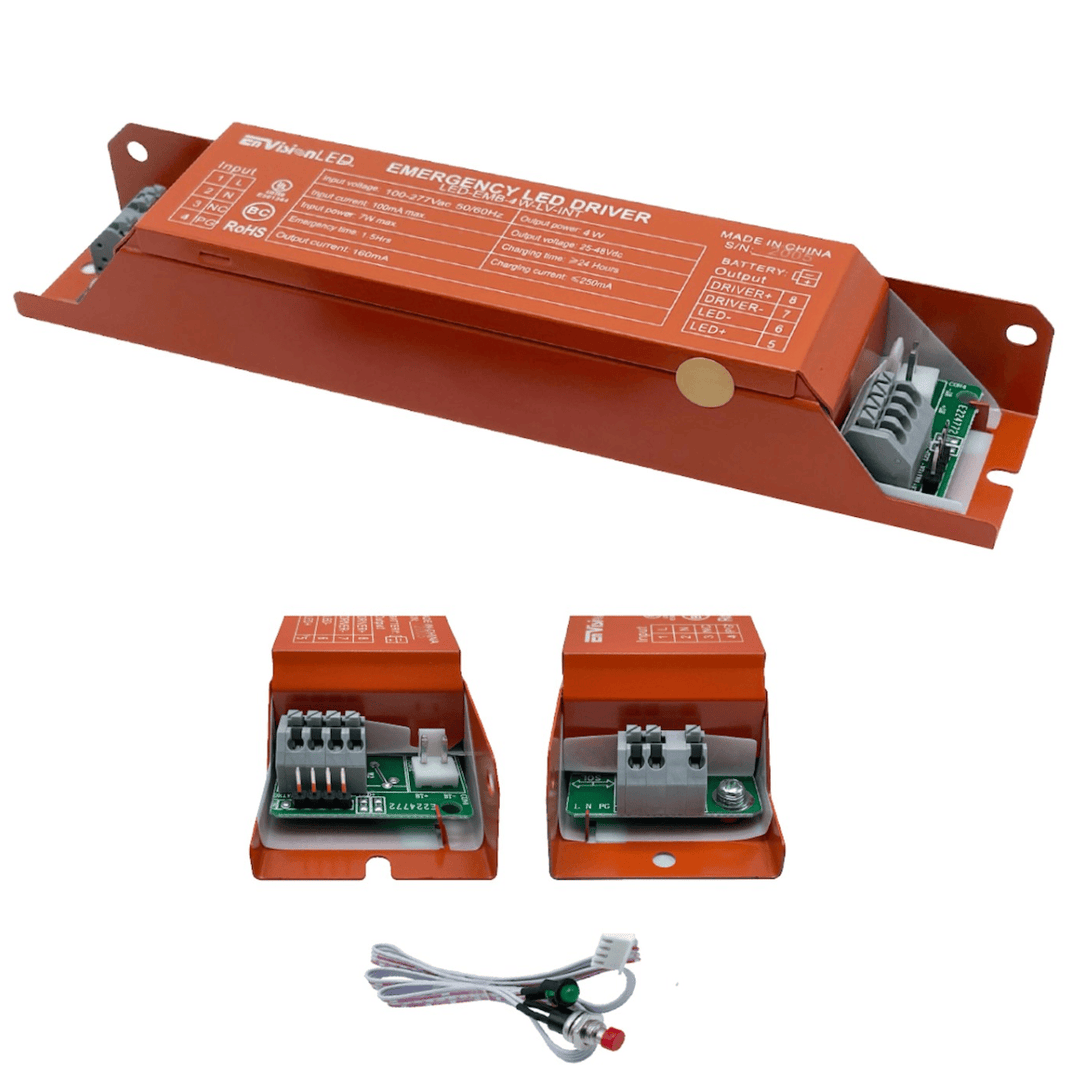 Low Voltage Emergency Backup for External Drivers w/ internal housing space (Wall Packs, Canopy, etc.) Envision LED