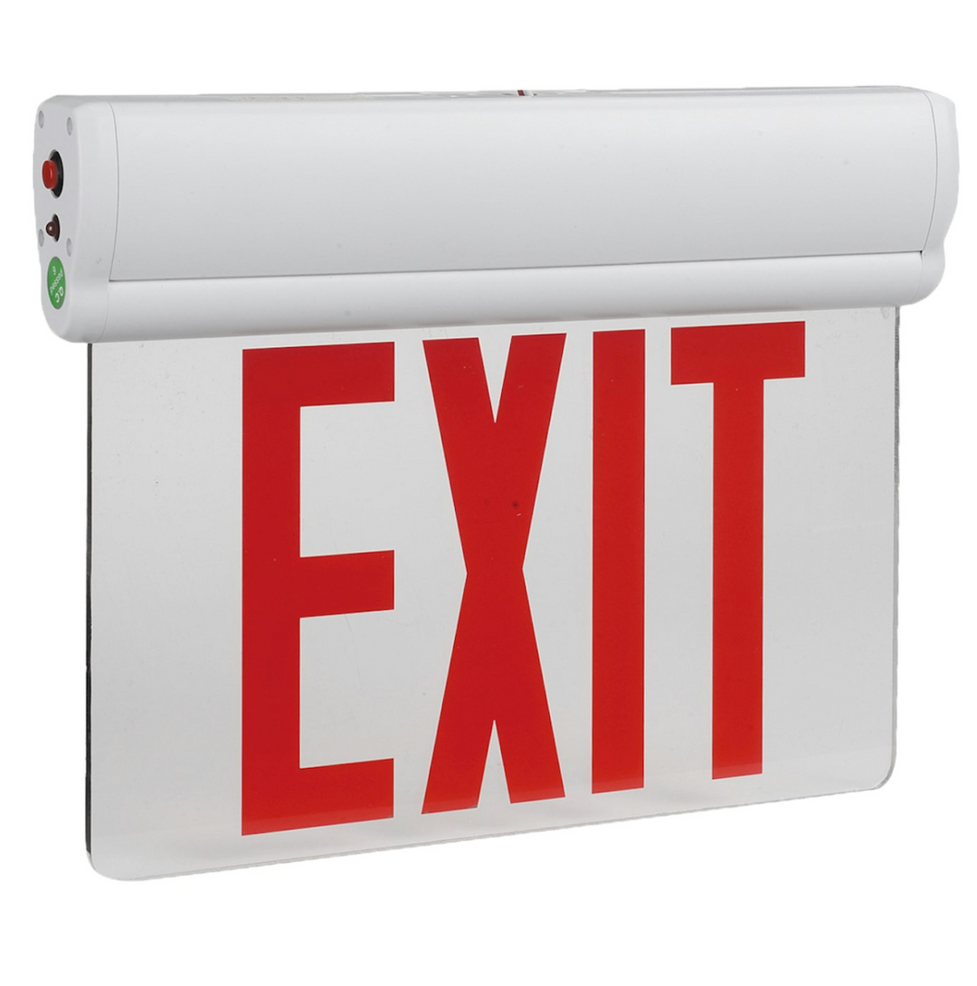 LED Emergency Exit Sign RED Double Sided Edge-Lit
