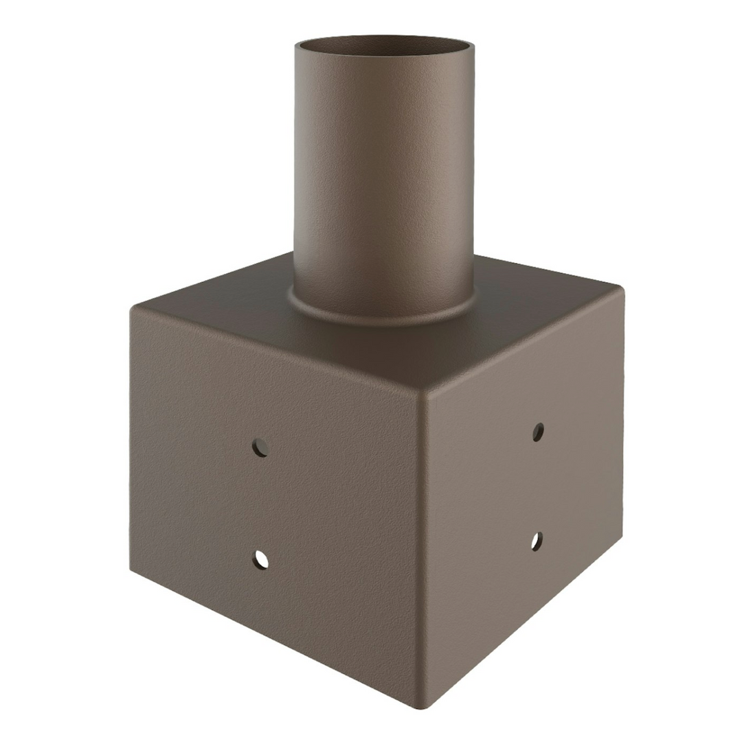 Tenon: Square 4" Pole Reducer to 2.36" - Bronze