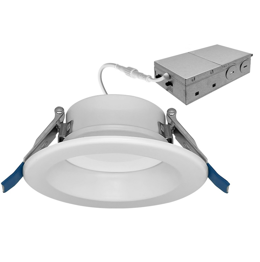 4" Retrofit Downlight: RDL-Line 5-CCT Selectable 12W/10W/8W - White