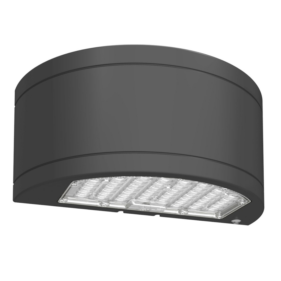 CIRCLE-Line: Half Cylinder Up/Down Wall Pack, 80W/64W/48W, 120-347V - Black