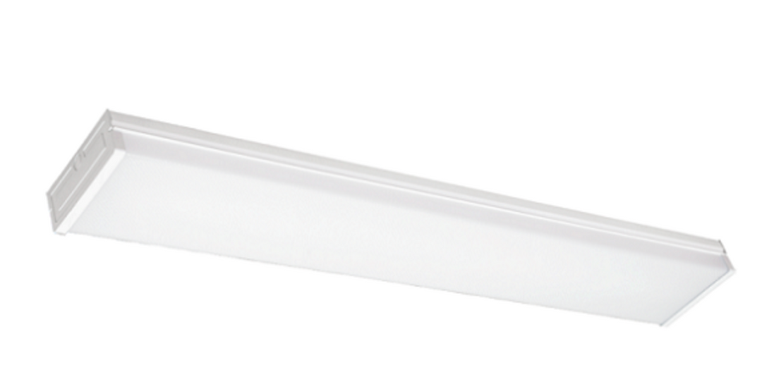 4 FT WRAPAROUND LED FIXTURE, Emergency Battery, 30/40/50k - White