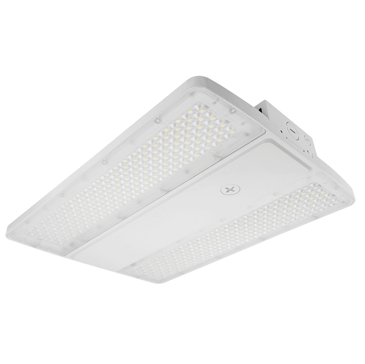 Linear Highbay: Optic-Line, 3CCT/35k/40k/50k, 320W/290W/260W - White LED lighting fixture for industrial use.