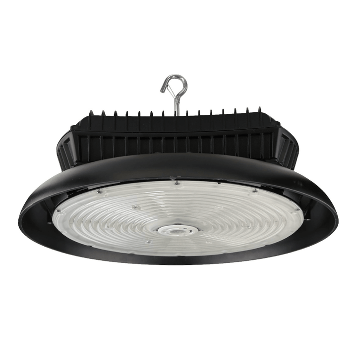 RHB High Output UFO High Bays, 3CCT/35k/40k/50k, 300W/350W/400W - Black hanging commercial lighting fixture