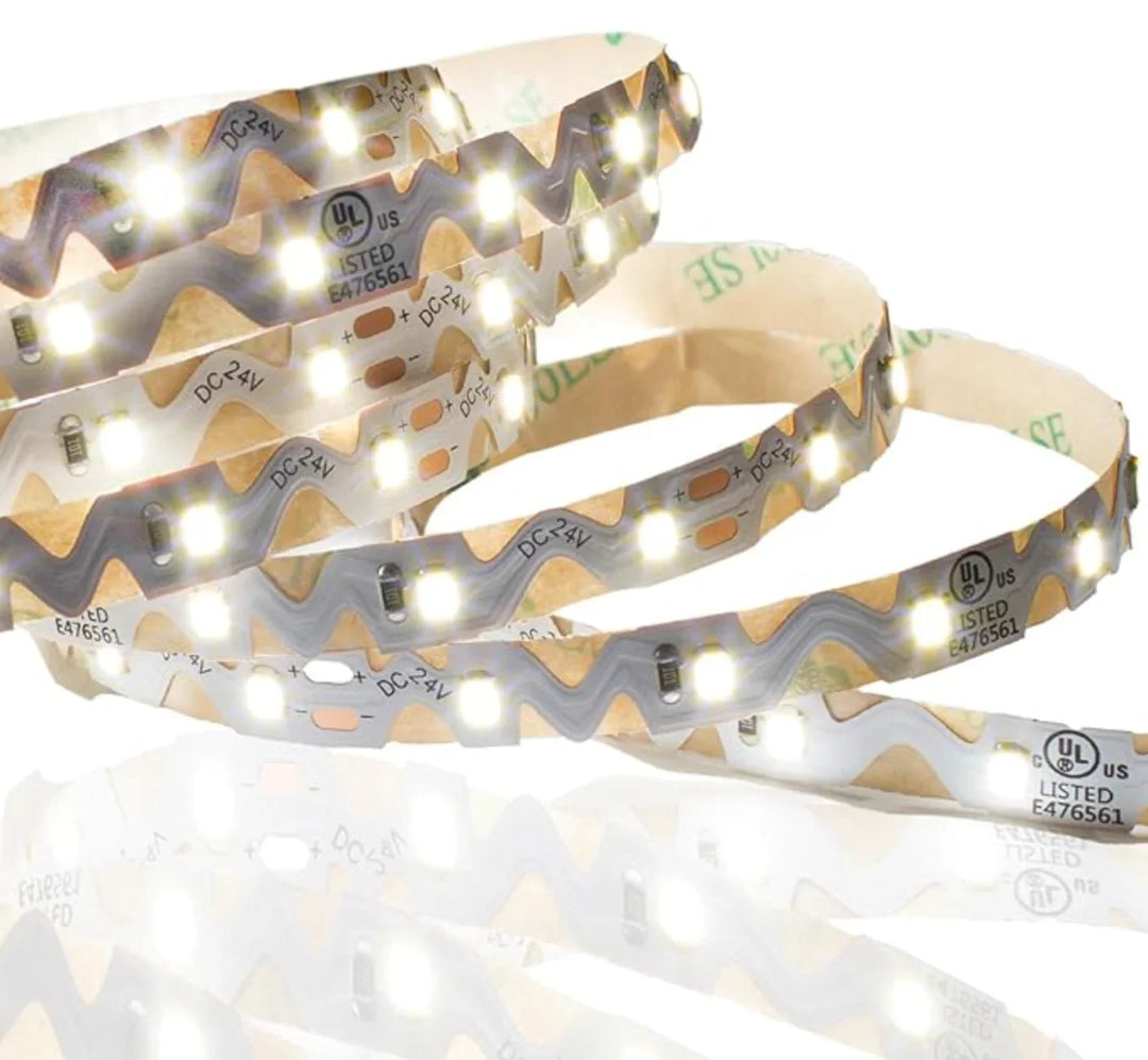 Jinno Lighting - Zig Zag SMD LED Tape Light, 50K, 3.5W, 12V, 16 ft