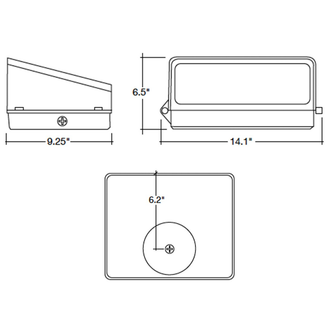 Full-Cutoff Wall Pack: FC-Line 2200K, 120-277V - Black