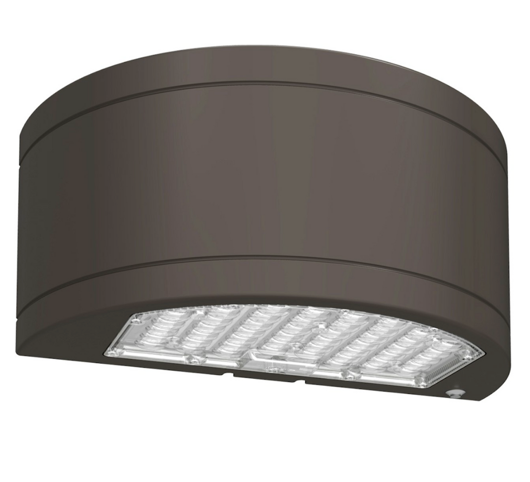 CIRCLE-Line: Half Cylinder Up/Down Wall Pack, 120-347V - Bronze