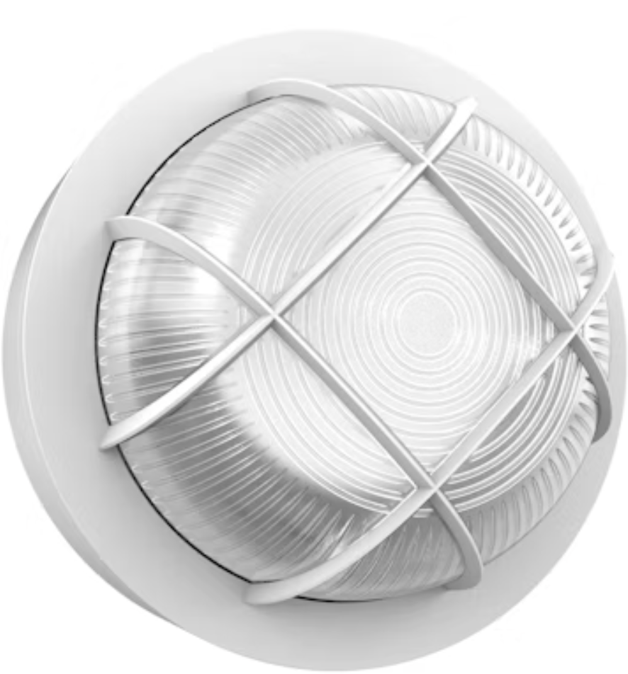 Bulk-Line: Round Bulk Head, 20-277V, 3CCT - Guarded - White
