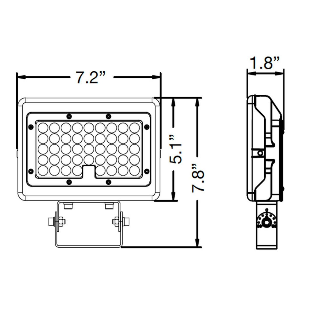 Mini Area Flood Lights: M-Line 2200K, 50W/35W, 120-277V - Bronze