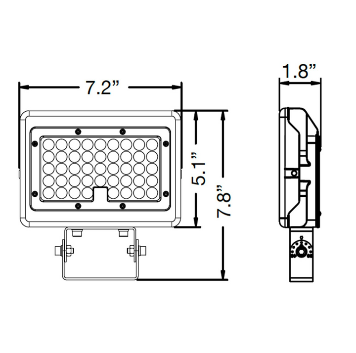 Mini Area Flood Lights: M-Line 2200K, 50W/35W, 120-277V - Bronze